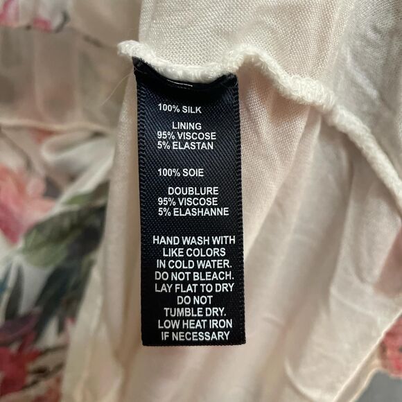 100% silk floral ruffled dress - Picture 6 of 8